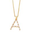 Wholesale Necklace Copper-plated 18K Gold Zircon Letters OLY-NE-AS011 Supply