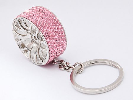 Wholesale Zinc Alloy Diamond Wheel Key Chain Online Hot Sale