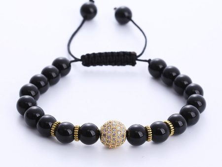 Wholesale Ball Hand Woven Beads Agate Bracelet For Sale