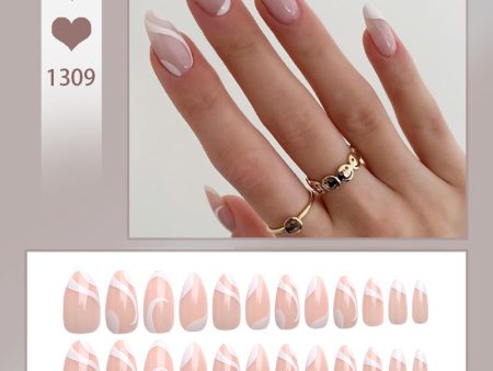 Wholesale Almond Nail Geometric Lines Resin Nail Art For Discount