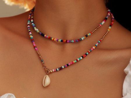 Wholesale Alloy Bohemian Colorful Bead Necklace Sale