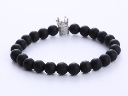 Wholesale Zircon Crown Beaded Copper Bracelet Cheap