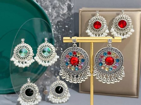 Wholesale Antique Full Diamond Alloy Earrings For Discount