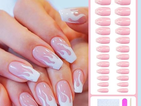 Wholesale Plastic Pink Flame Wear Nail Art Supply