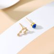 Wholesale 12 Constellation Birthstones Copper Earrings Fashion