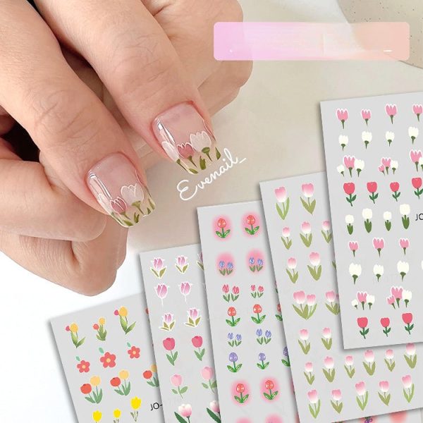 Wholesale Paper Small Flowers Petals Leaves Nail Art Stickers on Sale