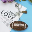 Wholesale Zinc Alloy Diamond Rugby Keychain Discount