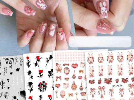 Wholesale Resin Rabbit National Style Ink Painting Nail Decals Online