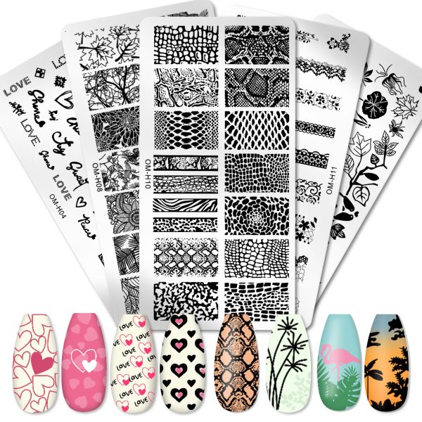 Wholesale Nail Stickers Stainless Steel Stamping Stencils Supply