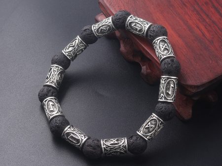 Wholesale Viking Volcanic Stone Alloy Bracelet Fashion