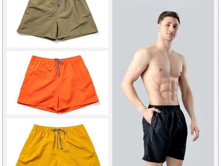 Wholesale Solid Color Men s Board Shorts Polyester Swimwear on Sale