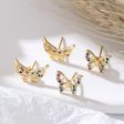 Wholesale 18K Gold Plated Hollow Out Butterfly Copper Earrings Online