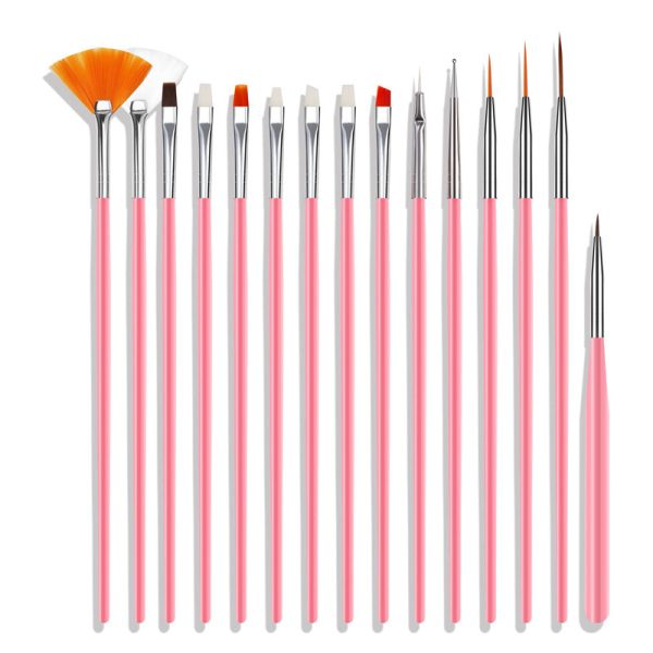 Wholesale Plastic 15pcs Nail Art Pen Set For Sale