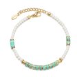 Wholesale 14k Gold Turquoise Stainless Steel Three Colors Beaded Bracelet OLY-BT-HongF001 For Cheap