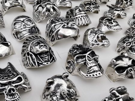 Wholesale 20pcs Skull Alloy Rings Online now