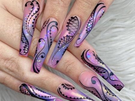 Wholesale Line Note Long Resin Nail Art Online