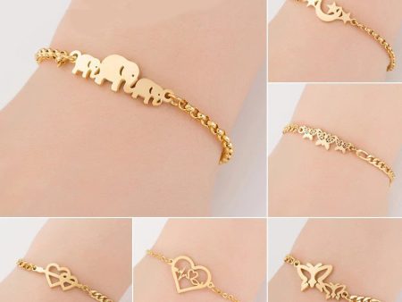 Wholesale Animal Alphabet Bracelet Titanium Steel For Sale