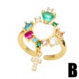 Wholesale Ring Copper Plating Colorful Zircon Adjustable OLY-RS-AS001 Hot on Sale