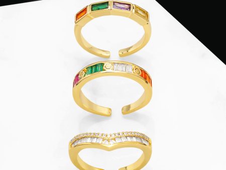 Wholesale 18K Gold Plated LGBT Copper Rings Discount