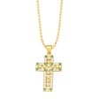 Wholesale Necklace Copper Plated 18K Gold Zircon Diamond Cross OLY-NE-AS010 Hot on Sale