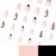 Wholesale Black and White Mandarin Duck French Manicure Glue Fashion