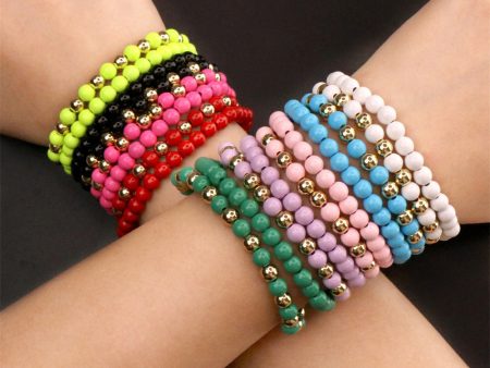 Wholesale Bohemian Color Spray Painted Copper Bracelet For Sale