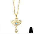 Wholesale Necklace Copper-plated 18K Gold Zircon Butterfly Devil Eye OLY-NE-AS008 on Sale