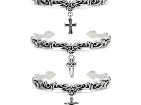 Wholesale Vintage Vine Cross Alloy Bracelet Online now