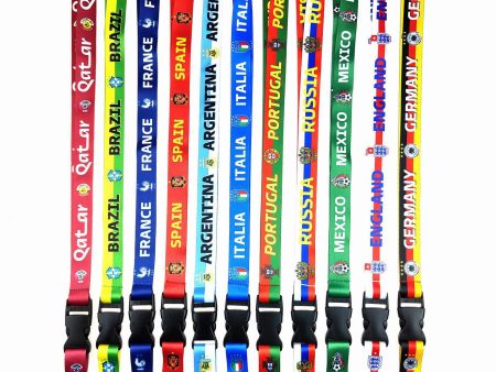 Wholesale Plastic World Cup National Football Team Mobile Phone Lanyard Keychain 10pcs Discount