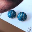 Wholesale Vintage Sky Blue Enamel Alloy Earrings Online now