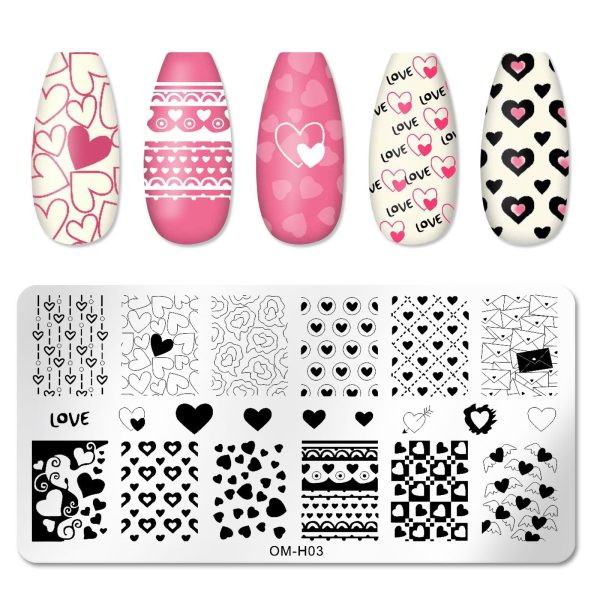 Wholesale Nail Stickers Stainless Steel Stamping Stencils Supply