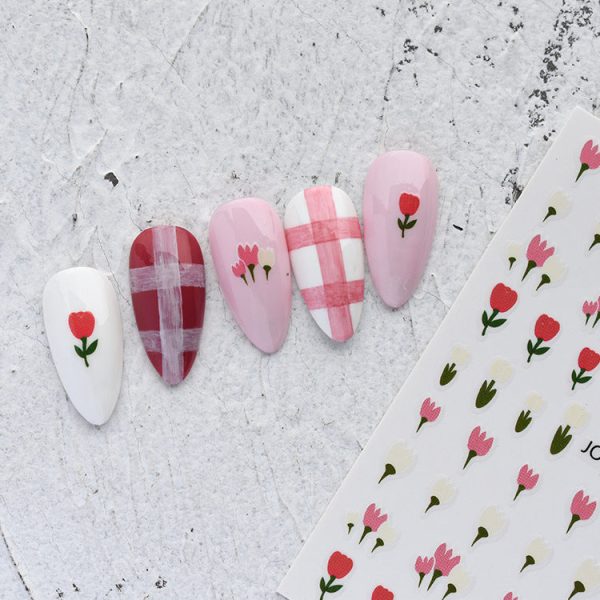 Wholesale Paper Small Flowers Petals Leaves Nail Art Stickers on Sale