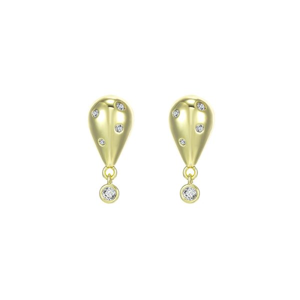 Wholesale 14k Gold Synthetic Gemstone Alloy Earrings Hot on Sale