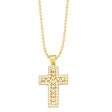 Wholesale Necklace Copper Plated 18K Gold Zircon Diamond Cross OLY-NE-AS010 Hot on Sale