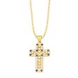 Wholesale Necklace Copper Plated 18K Gold Zircon Diamond Cross OLY-NE-AS010 Hot on Sale