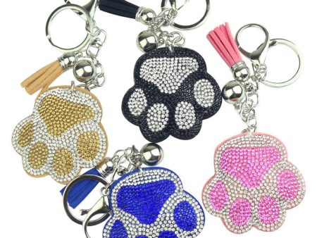 Wholesale Zinc Alloy Diamond Cat Claw Key Chain Online Hot Sale