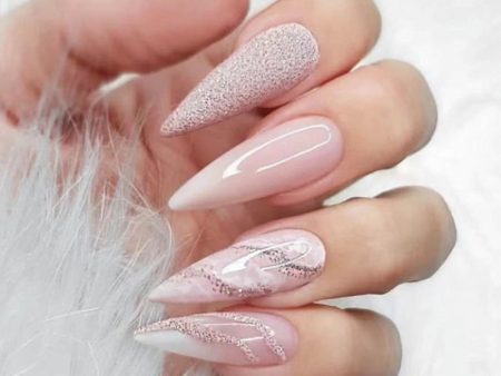 Wholesale Long Smudge Glitter Nail Stickers Online Hot Sale