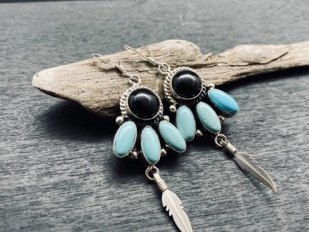 Wholesale Vintage Turquoise Alloy Earrings Online now