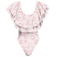 Wholesale Ruffled Polyester Parent-Child Swimwear Online Hot Sale