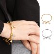 Wholesale Bracelet Stainless Steel 18K Gold Plated Pentagram Rhinestone OLY-BT-AIMILUO002 Online