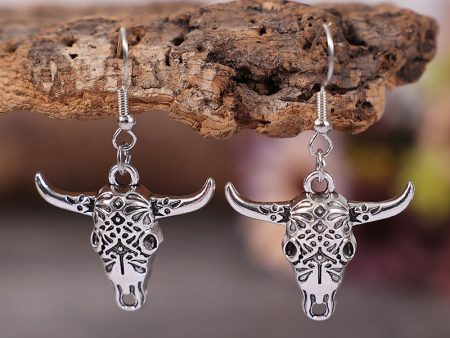 Wholesale Western Bullhead Alloy Earrings Online