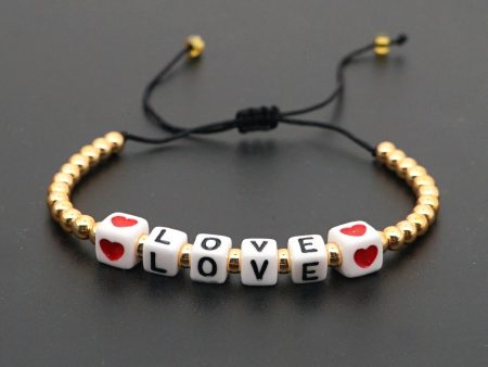 Wholesale Bohemian Valentine s Day LOVE Shell Bracelet Online Sale