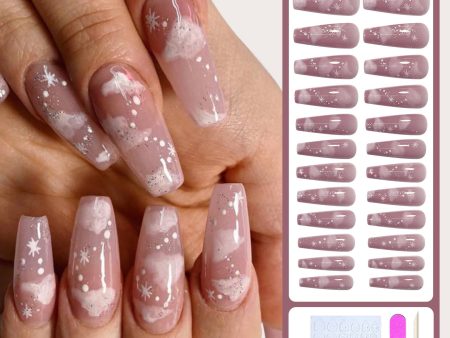 Wholesale Plastic Nude Color Translucent Cloud Wearable Nail Art For Discount