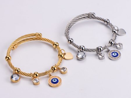 Wholesale Bracelet Stainless Steel Devil Eyes OLY-BT-AIMILUO001 Fashion