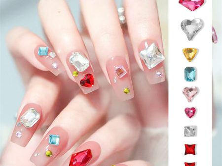 Wholesale Heart Shaped K9 Drill Nail Jewelry Sale