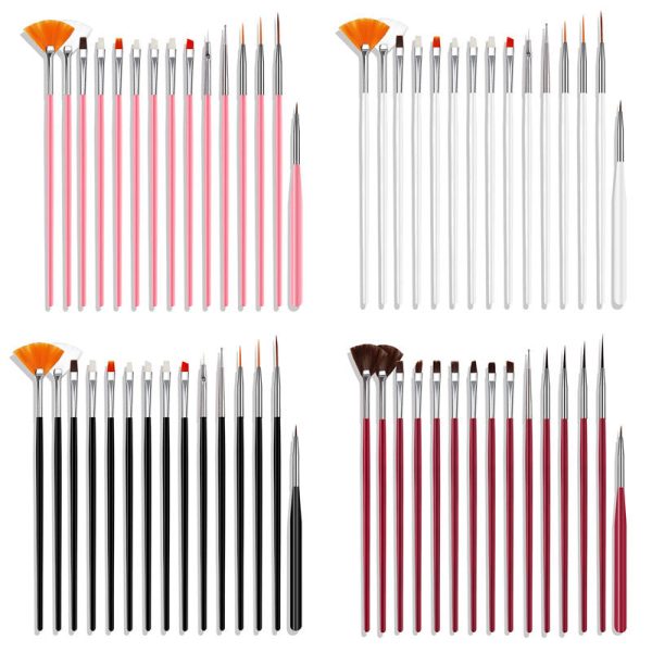 Wholesale Plastic 15pcs Nail Art Pen Set For Sale