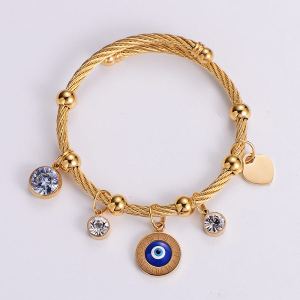 Wholesale Bracelet Stainless Steel Devil Eyes OLY-BT-AIMILUO001 Fashion