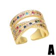 Wholesale Ring Copper Plating Colorful Zircon Adjustable OLY-RS-AS001 Hot on Sale