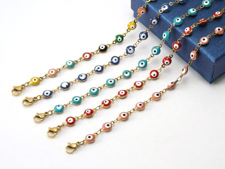 Wholesale 18K Stainless Steel Bohemian Color Block Necklace OLY-NE-ZY003 For Discount