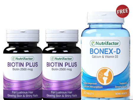 2 Biotin + Free Bonex-D Offer Hot on Sale